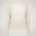 Slim-fit sweater with perforated details in extra-fine merino wool blend