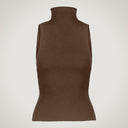 Ribbed sweater with American armholes in merino wool and cashmere