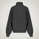 Maglia collo a cratere con fondo manica ampio in lana merino e cashmere