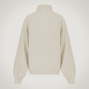 Maglia collo a cratere con fondo manica ampio in lana merino e cashmere