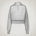 Polo shirt with high cuffs and bottom in alpaca blend