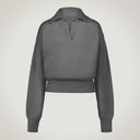 Polo shirt with high cuffs and bottom in alpaca blend