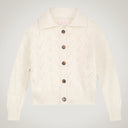 Merino wool and alpaca polo-neck button-up jacket