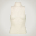 Patterned sweater with American armholes in merino wool and alpaca