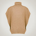 Maglia oversize con apertura laterale profonda in lana merino, seta e cashmere