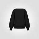 Maglia over scollo ampio sui lati con fondo manica a sbuffo