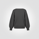 Maglia over scollo ampio sui lati con fondo manica a sbuffo