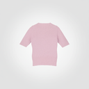 Maglia a mezza manica a costa larga