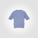 Maglia a mezza manica a costa larga