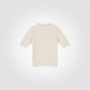 Maglia a mezza manica a costa larga