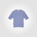 Maglia a mezza manica a costa larga