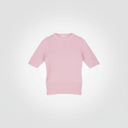 Maglia a mezza manica a costa larga