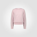 Maglia girocollo con polsini a camicia