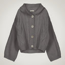 Giacchina Con Cappuccio E Maniche A Campana In Blend Alpaca