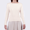 Maglia slim con dettagli traforati