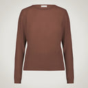 Slim-fit sweater with perforated details in extra-fine merino wool blend