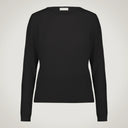 Slim-fit sweater with perforated details in extra-fine merino wool blend