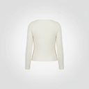 Maglia a costine con collo ampio sui lati