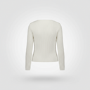 Maglia a costine con collo ampio sui lati