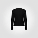 Maglia a costine con collo ampio sui lati
