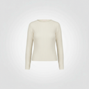 Maglia a costine con collo ampio sui lati