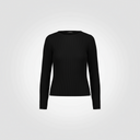 Maglia a costine con collo ampio sui lati