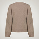 Slightly fitted three-button cardigan in merino wool and cashmere