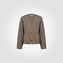 Cardigan a tre bottoni leggermente sfiancato
