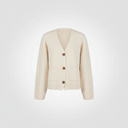 Cardigan a tre bottoni leggermente sfiancato