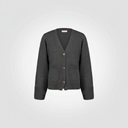 Cardigan a tre bottoni leggermente sfiancato
