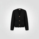 Cardigan a tre bottoni leggermente sfiancato