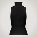 Ribbed sweater with American armholes in merino wool and cashmere