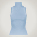 Maglia a costine con giromanica alla americana in lana merino e cashmere