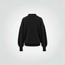 Polo oversize con collo camicia e polsi aperti