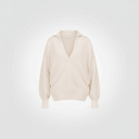 Polo oversize con collo camicia e polsi aperti