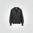 Polo oversize con collo camicia e polsi aperti