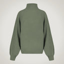 Maglia collo a cratere con fondo manica ampio in lana merino e cashmere