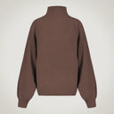 Maglia collo a cratere con fondo manica ampio in lana merino e cashmere