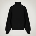 Maglia collo a cratere con fondo manica ampio in lana merino e cashmere