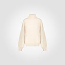 Maglia collo a cratere con fondo manica ampio