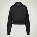 Polo shirt with high cuffs and bottom in alpaca blend