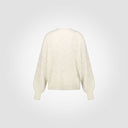 Maglia over girocollo punto fantasia con maniche ampie