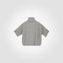 Maglia mezza manica a sacchetto con dettagli in costa larga