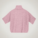 Half-sleeved bag sweater with wide rib details in alpaca blend