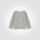 Maglia over traforata con manica svasata e acollo ampio sui lati