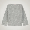 Maglia oversize traforata con manica svasata e a collo ampio in blend alpaca