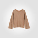 Maglia over con manica svasata e collo ampio sui lati