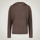 Maglia slim-fit cappuccio in lana merino, seta e cashmere