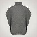 Maglia oversize con apertura laterale profonda in lana merino, seta e cashmere