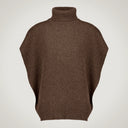 Maglia oversize con apertura laterale profonda in lana merino, seta e cashmere